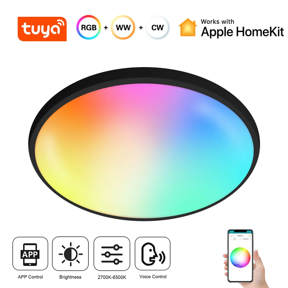 Светодиодный потолочный светильник Zemismart Homekit, лампа для ванной комнаты с поддержкой Wi-Fi, 24 Вт, RGBCW, с голосовым управлением
Светодиодный потолочный светильник Zemismart Homekit, лампа для ванной комнаты с поддержкой Wi-Fi, 24 Вт, RGBCW, с голосовым управлением