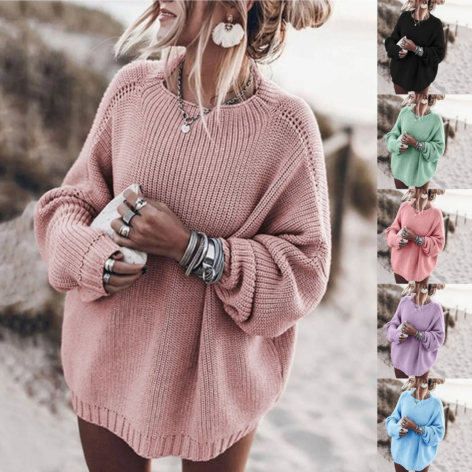 Women'S Knitted Sweaters Lady Hollow Out Batwing Sleeve Crewneck Pullover Oversized Loose Warm All Match Long Sleeves Pullover
Women'S Knitted Sweaters Lady Hollow Out Batwing Sleeve Crewneck Pullover Oversized Loose Warm All Match Long Sleeves Pullover