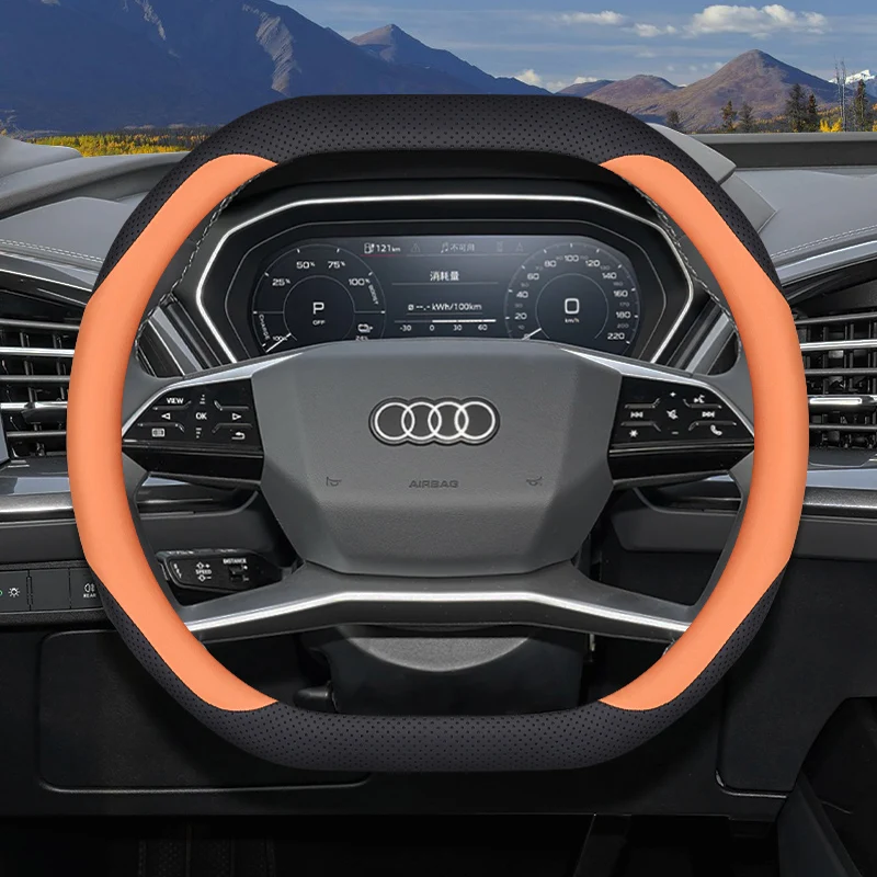 Steering Wheel Cover for Audi Q4 E-tron Q5 E-tron Universal Double D-type Car Accessories Genuine Leather Non-slip Sweatproof
Steering Wheel Cover for Audi Q4 E-tron Q5 E-tron Universal Double D-type Car Accessories Genuine Leather Non-slip Sweatproof