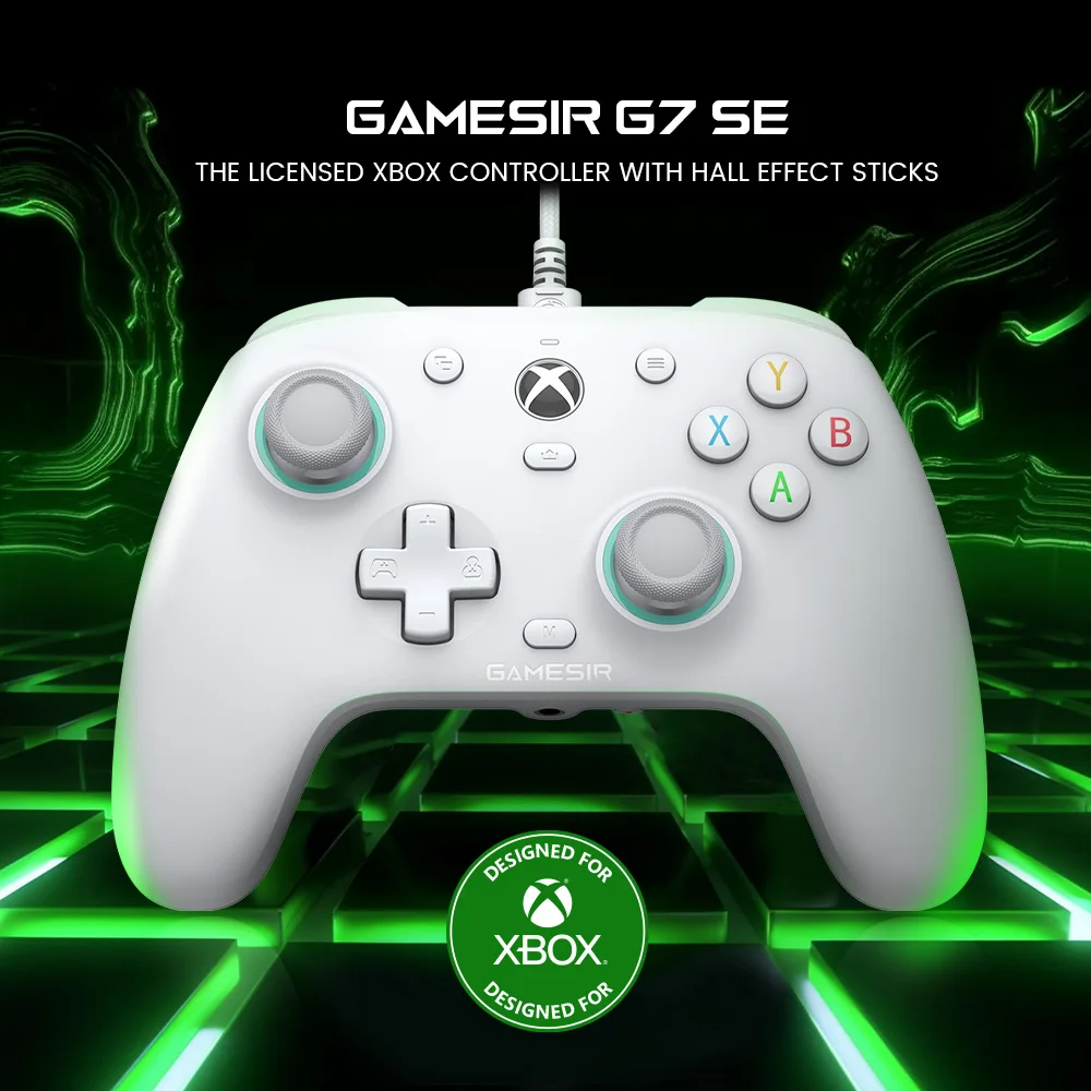 

GameSir G7 SE Xbox Gaming Controller Wired Gamepad for Xbox Series X, Xbox Series S, Xbox One, with Hall Effect joystick para pc