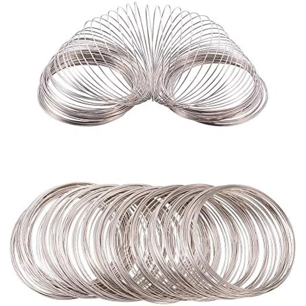300 Loop Jewelry Wire Memory Beading Wire Bangle Bracelet Wire for Wire Wrap DIY Jewelry Making (22 Gauge, 55mm)
300 Loop Jewelry Wire Memory Beading Wire Bangle Bracelet Wire for Wire Wrap DIY Jewelry Making (22 Gauge, 55mm)