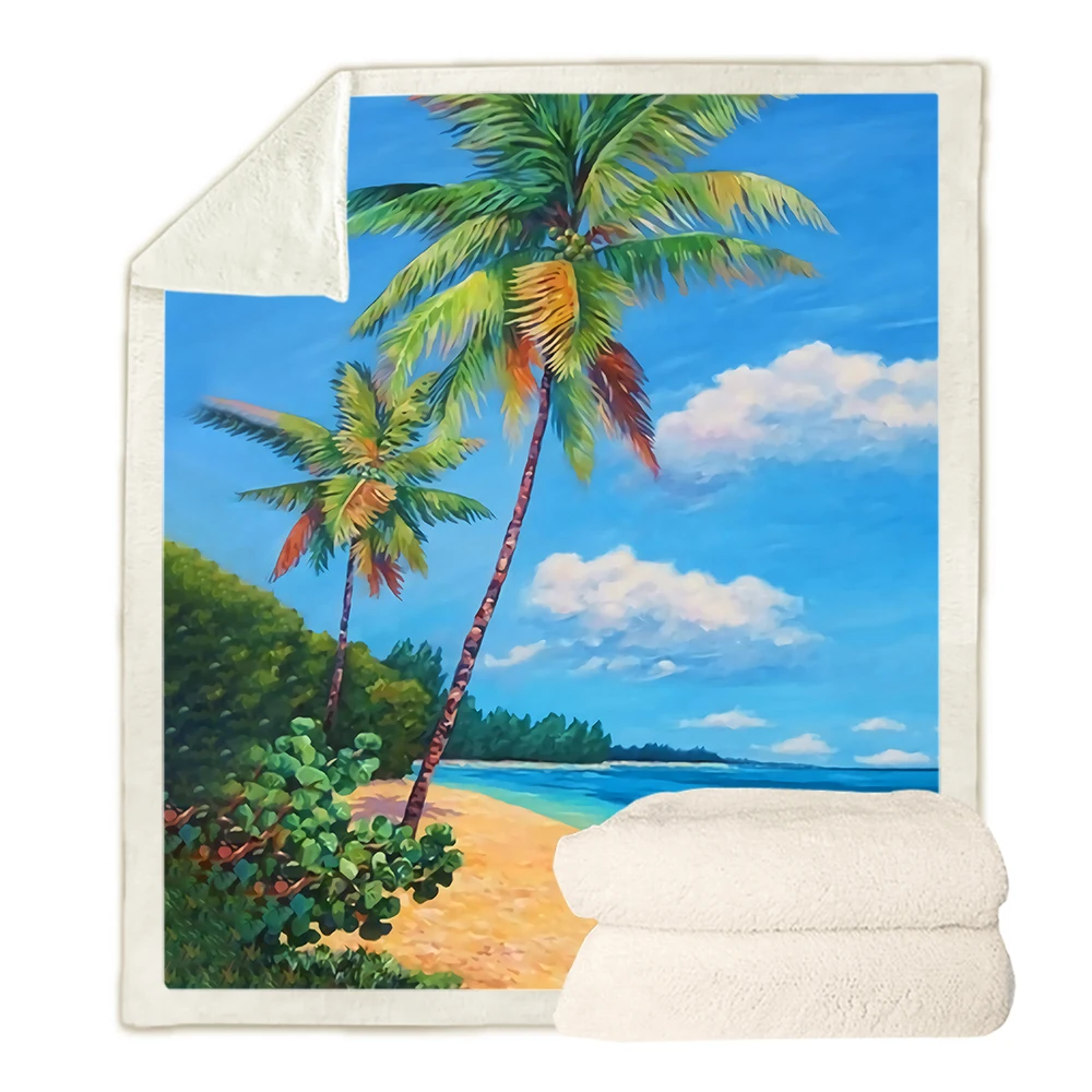CLOOCL Hawaiian Blankets Romantic Island Beach Coconut Tree 3D Printed Throw Blankets Double Layer Quilt Air Conditioner Quilts
CLOOCL Hawaiian Blankets Romantic Island Beach Coconut Tree 3D Printed Throw Blankets Double Layer Quilt Air Conditioner Quilts