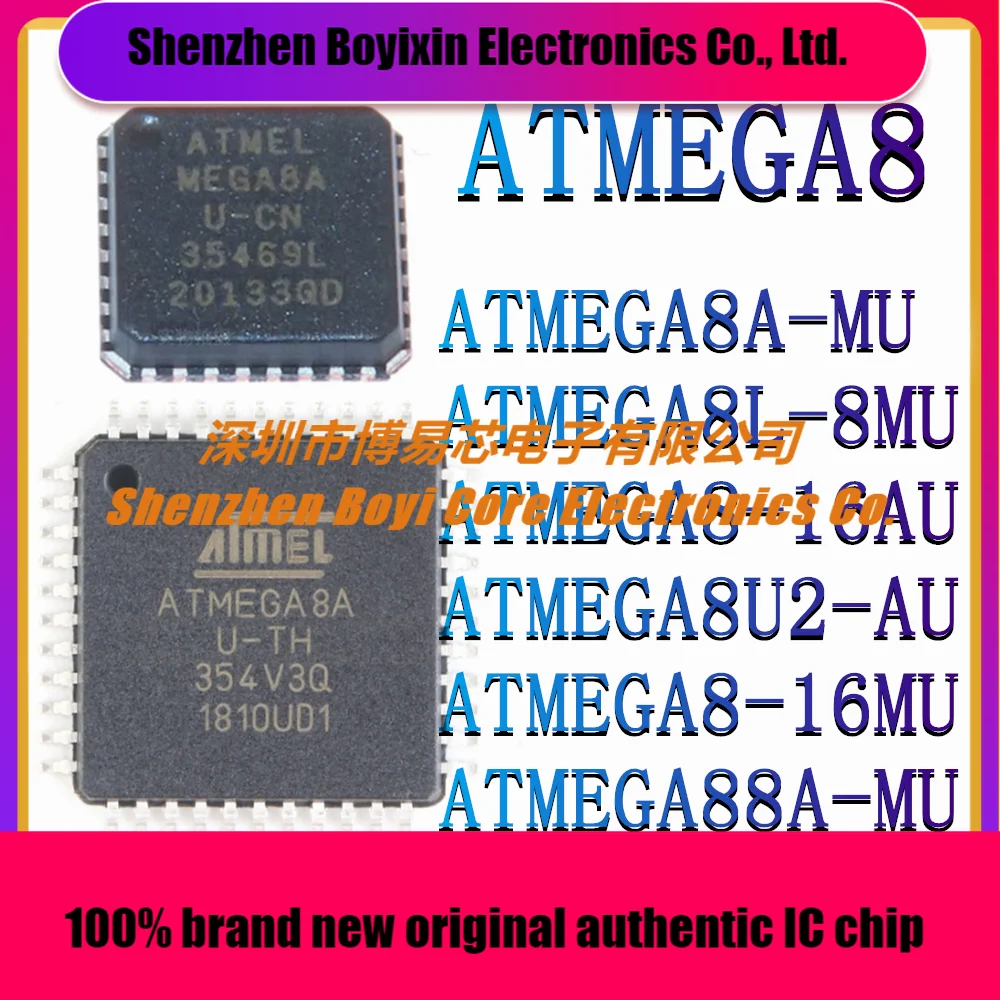 ATMEGA8A-MU ATMEGA8L-8MU ATMEGA8-16AU ATMEGA8U2-AU ATMEGA8-16MU ATMEGA88A-MU Microcontroller (MCU/MPU/SOC) IC Chip
ATMEGA8A-MU ATMEGA8L-8MU ATMEGA8-16AU ATMEGA8U2-AU ATMEGA8-16MU ATMEGA88A-MU Microcontroller (MCU/MPU/SOC) IC Chip