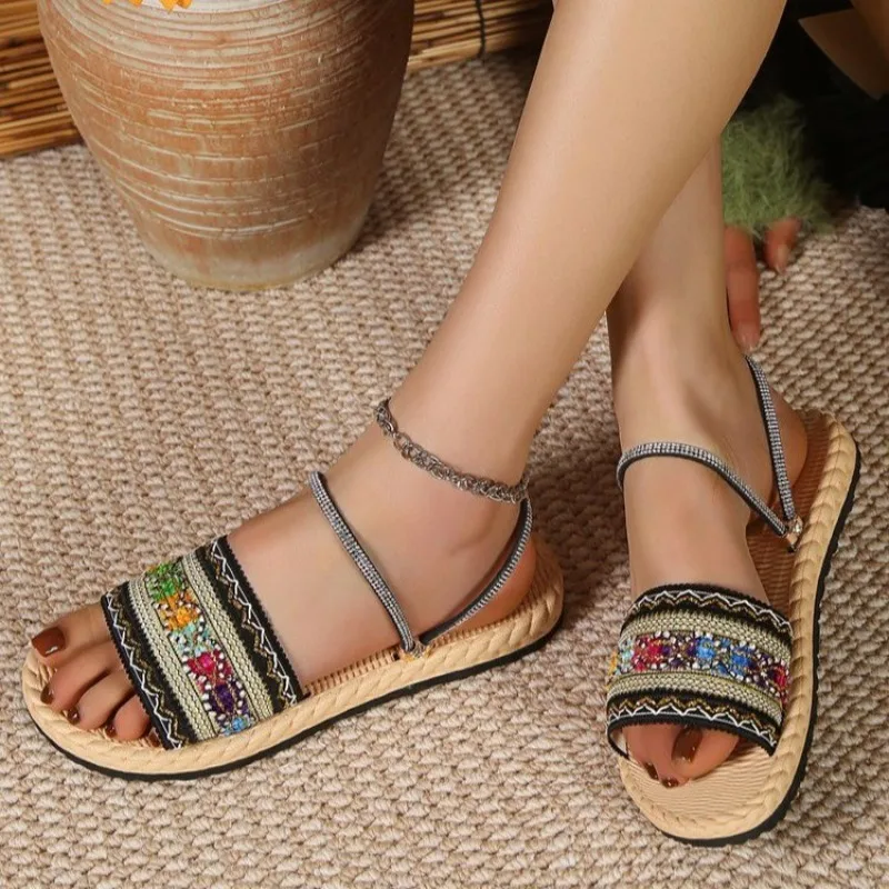 2024 Women's Summer New Style Simple Solid Color Open Toe Sandals Outdoor Casual Comfortable Women's Shoes Large Size 36-43
2024 Women's Summer New Style Simple Solid Color Open Toe Sandals Outdoor Casual Comfortable Women's Shoes Large Size 36-43