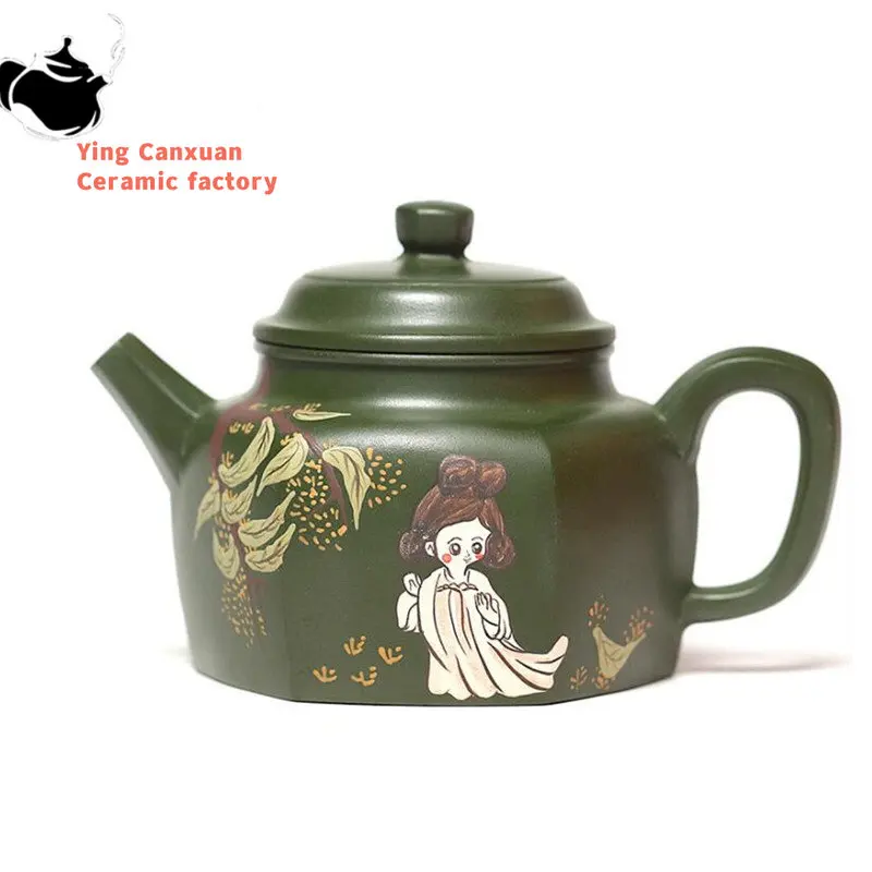 220ml Authentic Yixing Purple Clay Teapots Handmade Hexagonal Tea Pot Raw Ore Green Mud Kettle Chinese Zisha Tea Set Teaware
220ml Authentic Yixing Purple Clay Teapots Handmade Hexagonal Tea Pot Raw Ore Green Mud Kettle Chinese Zisha Tea Set Teaware