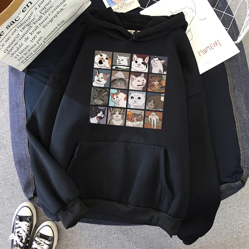 Funny Meme Cats Women Hoodies Hip Hop Cartoons Hoodie Fleece Pullovers hooded men Fashion Casual Women Sportswear sudadera hoody
Funny Meme Cats Women Hoodies Hip Hop Cartoons Hoodie Fleece Pullovers hooded men Fashion Casual Women Sportswear sudadera hoody