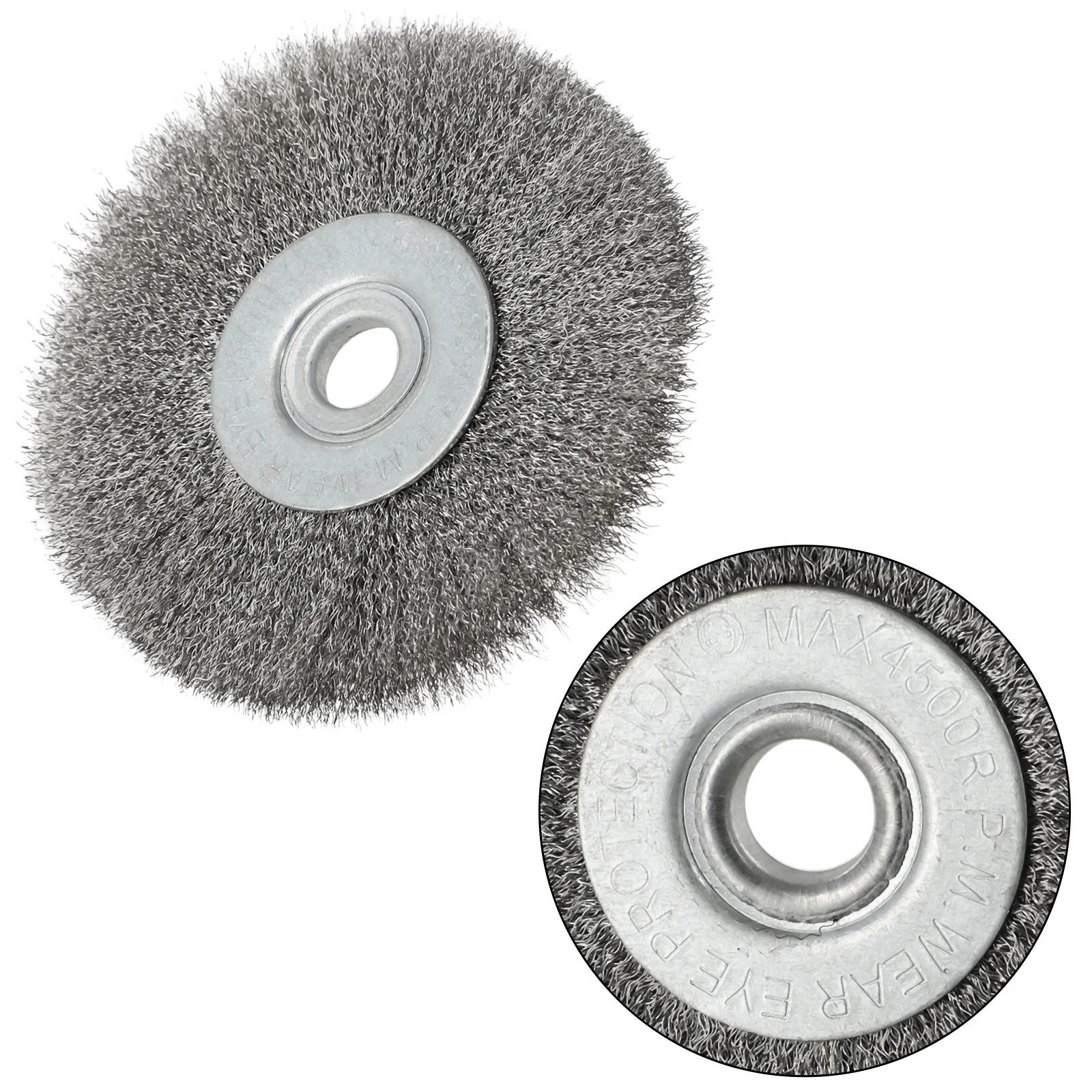 4.5In Flat Crimped Stainless Steel Wire Wheel Brush For AngleGrinder 0.52in Bore Round For Bench Grinder Deburring Tool Cleaning
4.5In Flat Crimped Stainless Steel Wire Wheel Brush For AngleGrinder 0.52in Bore Round For Bench Grinder Deburring Tool Cleaning
