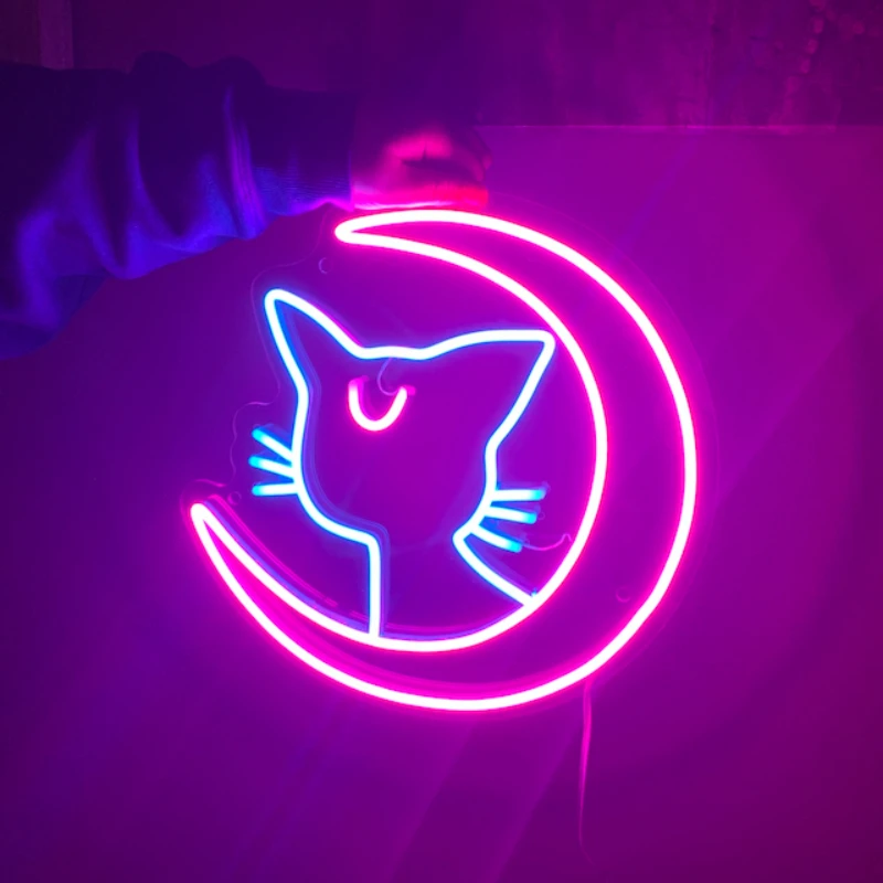 Sailor Moon Luna Cat Neon Sign Custom Anime Dimmer Led Neon Sign Kawaii Cute Decor Wall Hanging For Bedroom Children's Gift
Sailor Moon Luna Cat Neon Sign Custom Anime Dimmer Led Neon Sign Kawaii Cute Decor Wall Hanging For Bedroom Children's Gift