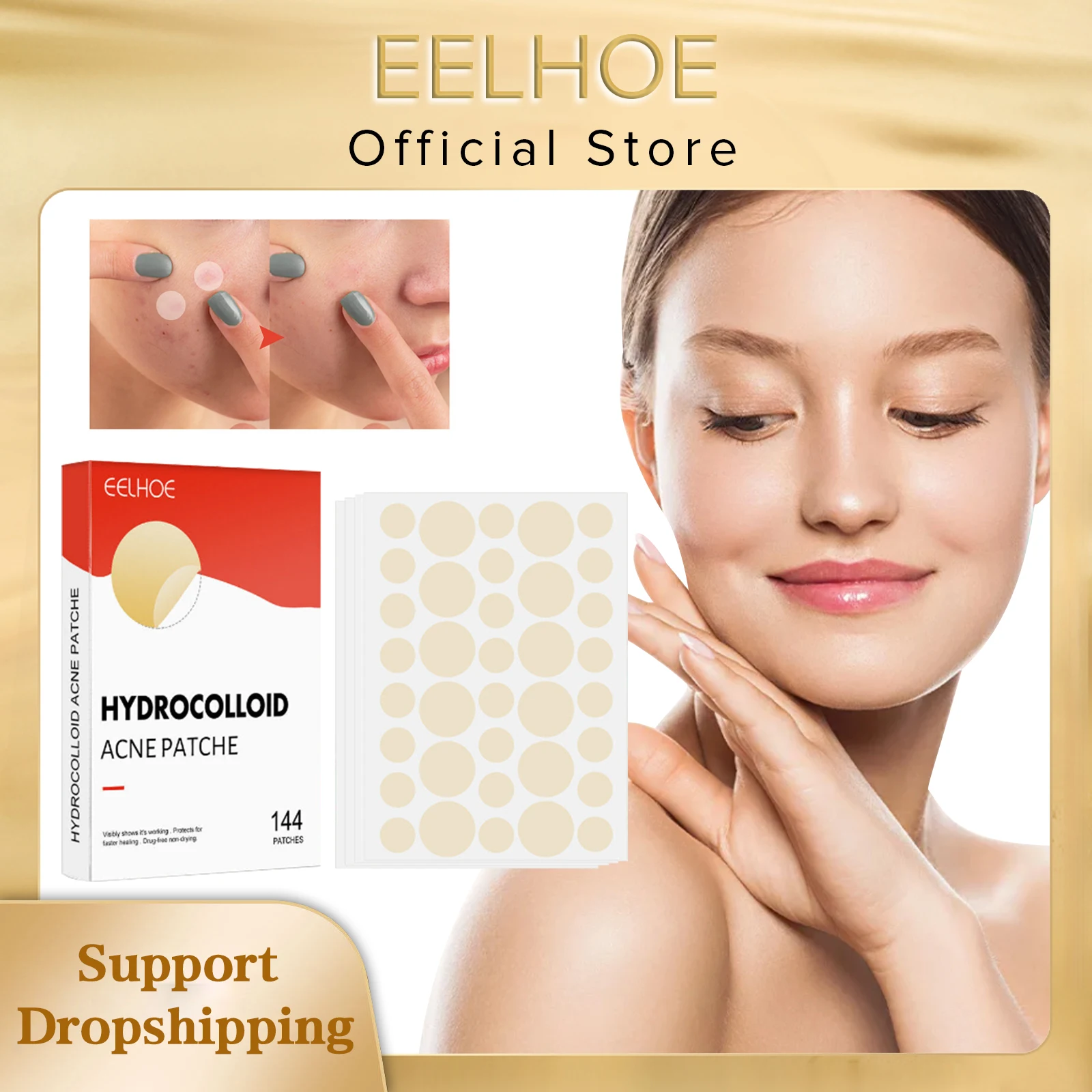 Eelhoe Hydrocolloid Acne Invisible Makeup Closed Mouth Acne Patch Clean Acne Waterproof Breathable Acne Muscle Repair Patch
Eelhoe Hydrocolloid Acne Invisible Makeup Closed Mouth Acne Patch Clean Acne Waterproof Breathable Acne Muscle Repair Patch