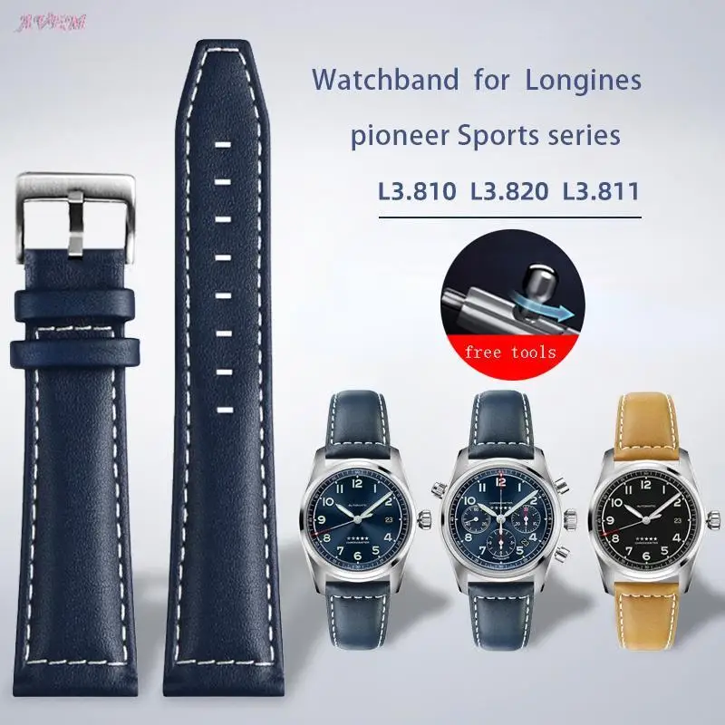 Ремешок для часов Longines pioneer Sports series L3.810/L3.820, стильный мужской кожаный браслет для наручных часов, 21x18 мм 22x18 мм
Ремешок для часов Longines pioneer Sports series L3.810/L3.820, стильный мужской кожаный браслет для наручных часов, 21x18 мм 22x18 мм