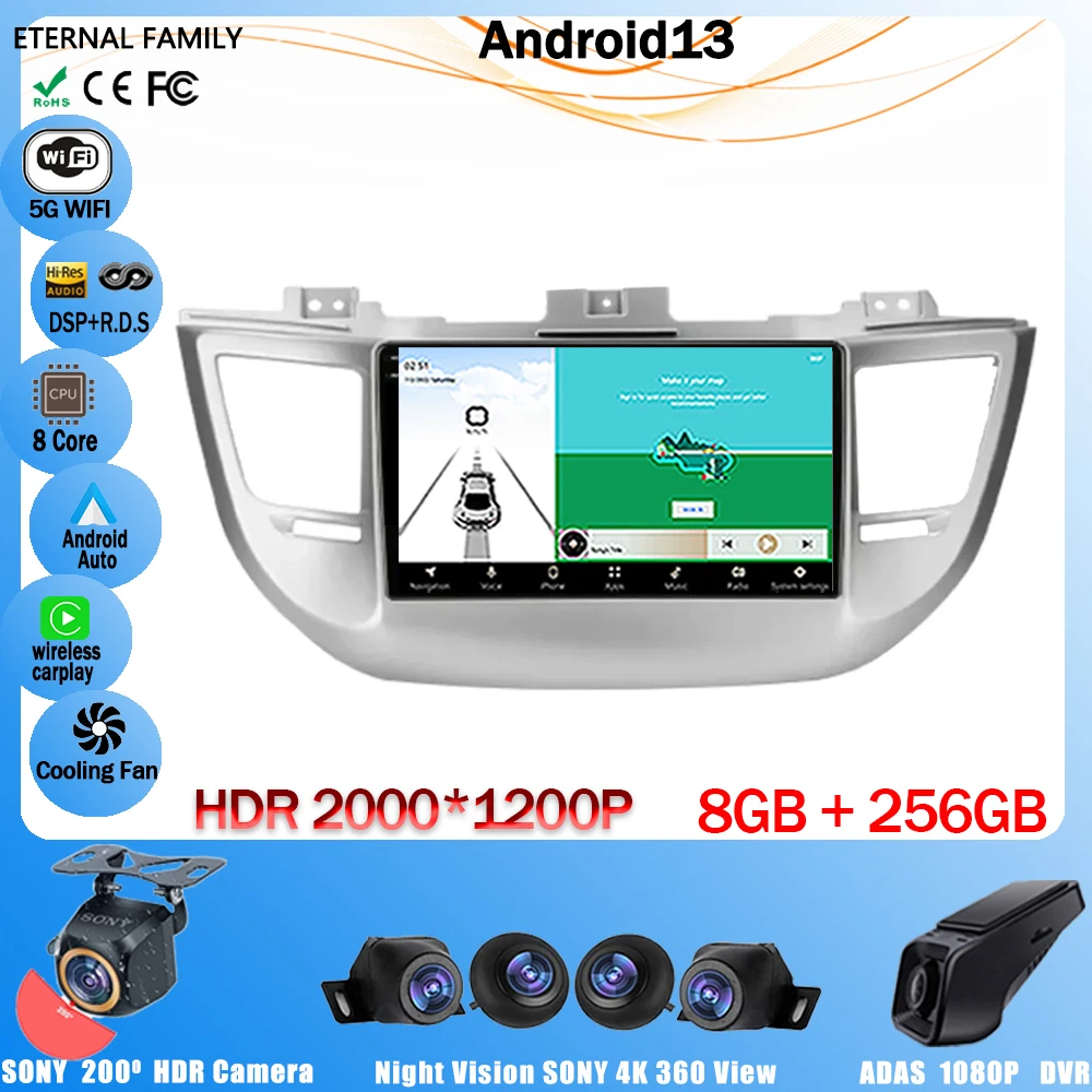 Автомобильный радиоприемник Android 13 для Hyundai Tucson IX35 3 2015 2016 2017 2018 мультимедийный видеоплеер навигация GPS 4G WIFI QLED NO 2Din
Автомобильный радиоприемник Android 13 для Hyundai Tucson IX35 3 2015 2016 2017 2018 мультимедийный видеоплеер навигация GPS 4G WIFI QLED NO 2Din