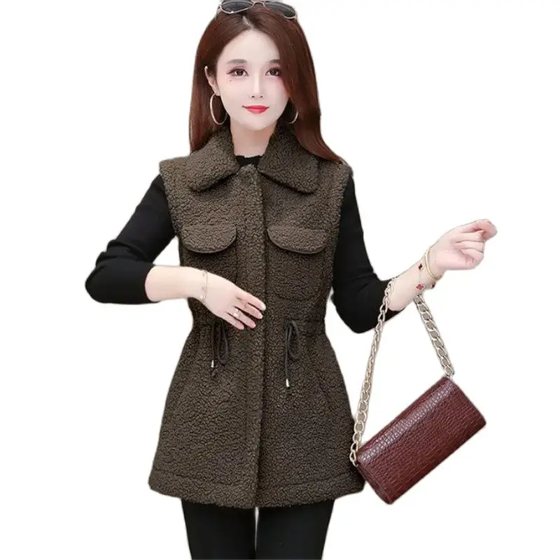 Spring Autumn Fur-Integrated Plush Vest Women 2023 New Pure Colour Loose Vestidos Turndown Collar Waistcoat Loose Jacket Female
Spring Autumn Fur-Integrated Plush Vest Women 2023 New Pure Colour Loose Vestidos Turndown Collar Waistcoat Loose Jacket Female