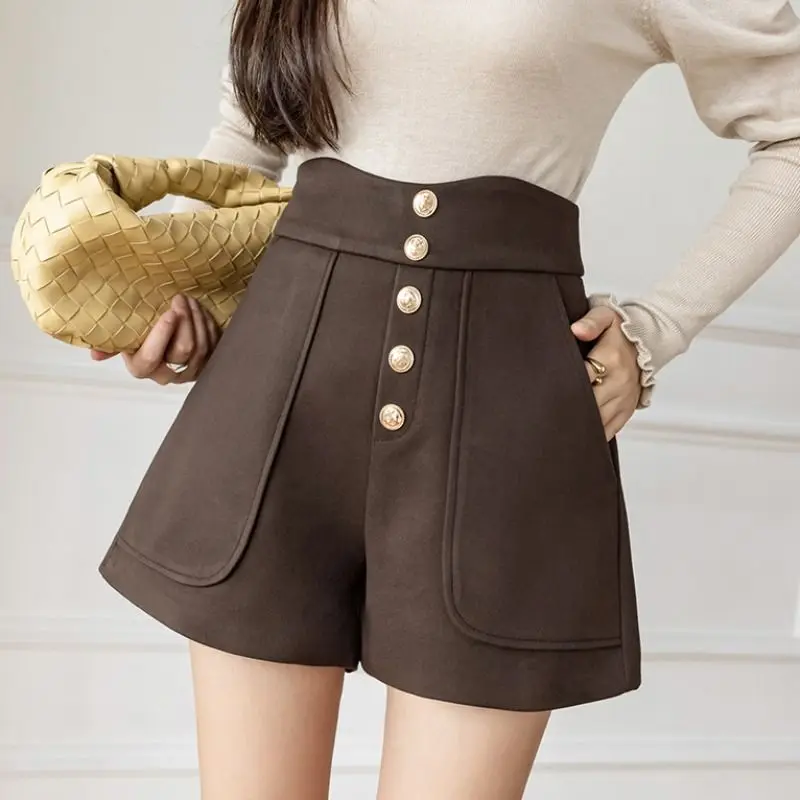 New Autumn Winter Thick Woolen Shorts Women Korean Loose Wide-leg Pocket Shorts Casual Versatile Outer Wear Boot Trousers Q18
New Autumn Winter Thick Woolen Shorts Women Korean Loose Wide-leg Pocket Shorts Casual Versatile Outer Wear Boot Trousers Q18