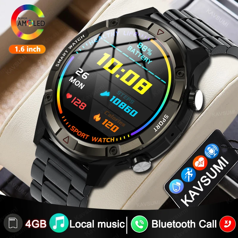 KAVSUMI 4G RAM 466*466 Screen SmartWatch Men Always Display The Time Bluetooth Call Local Music Smartwatch For Android ios Clock
KAVSUMI 4G RAM 466*466 Screen SmartWatch Men Always Display The Time Bluetooth Call Local Music Smartwatch For Android ios Clock