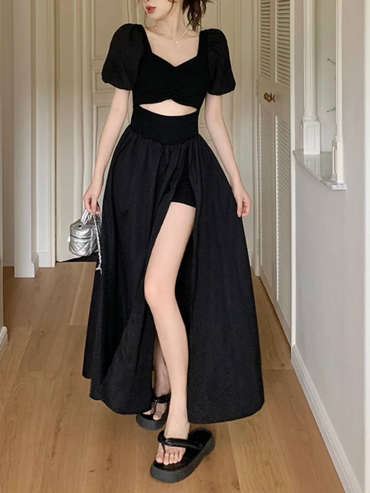 Black French Vintage Elegant Dress Women Hollow Out Design Y2k Midi Dress Female Puff Sleeve Korea Chic Clothes 2024 Summer New
Black French Vintage Elegant Dress Women Hollow Out Design Y2k Midi Dress Female Puff Sleeve Korea Chic Clothes 2024 Summer New