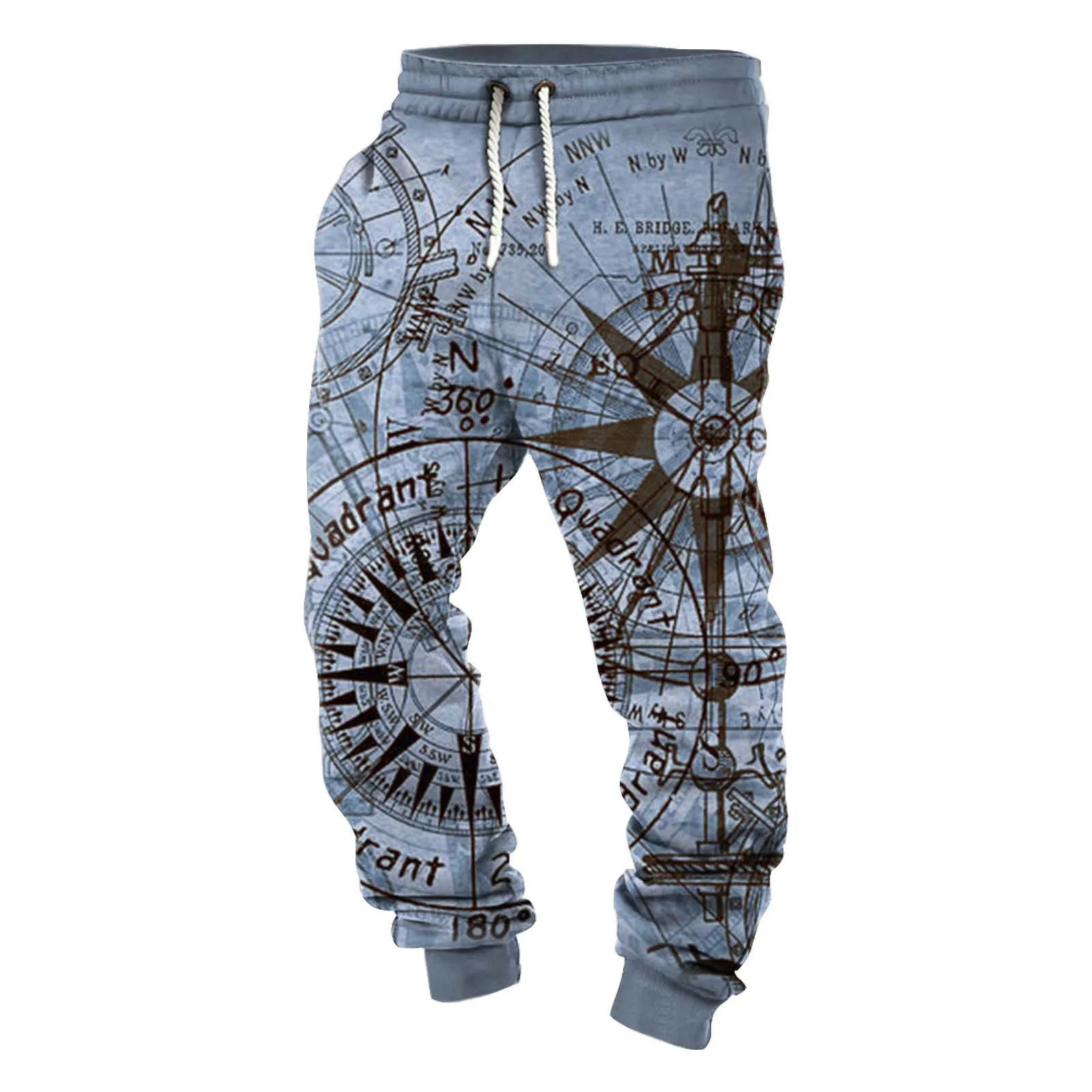 

Autumn Spring New Men Jogging Pants Casual 3d Printing Elastic Waist Drawcord Loose Fashion Sports Trousers