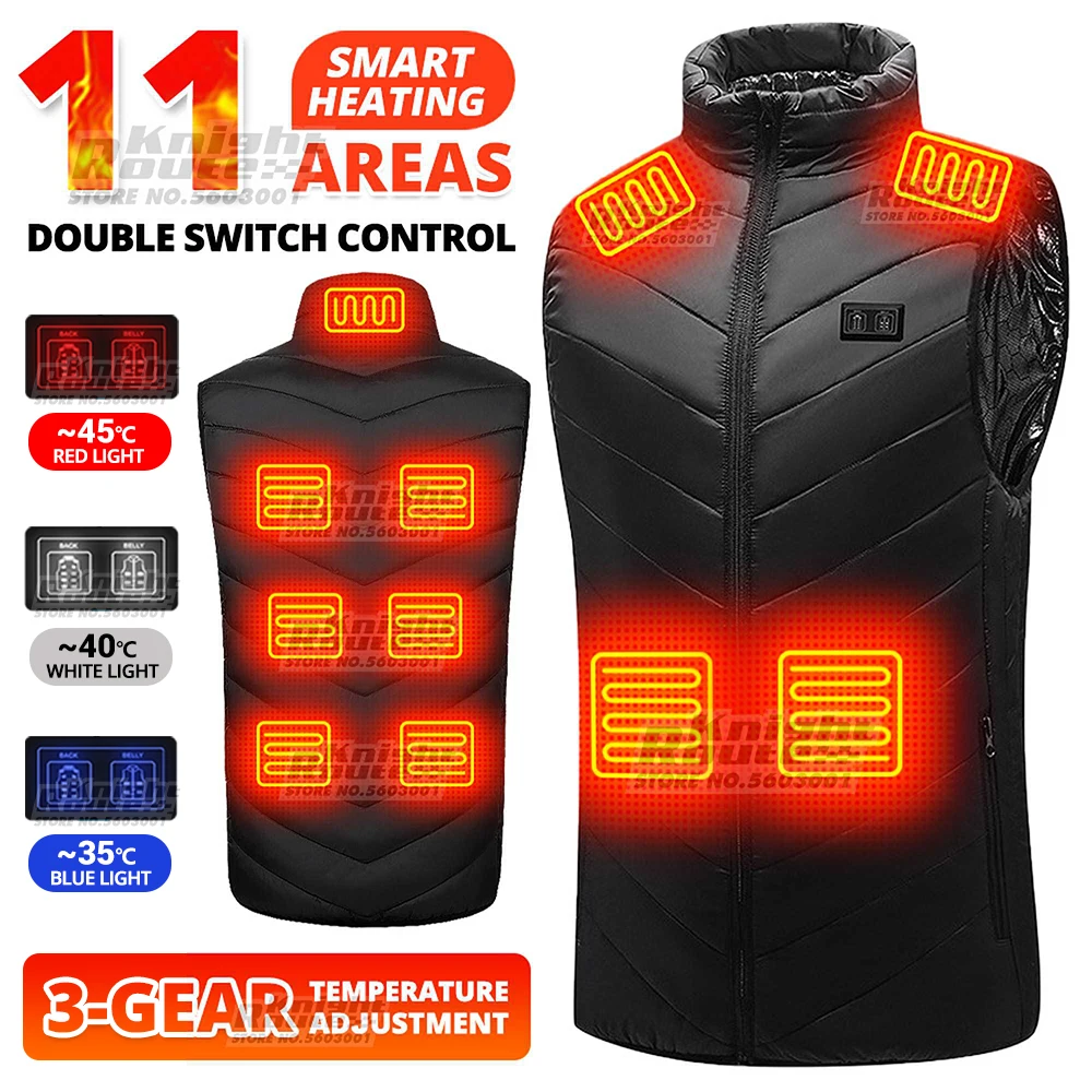 11 Areas Self Heating Vest Men's Heating jacket Thermal Women's USB Heated Vest Clothing Warm Camping Washable Fishing Winter
11 Areas Self Heating Vest Men's Heating jacket Thermal Women's USB Heated Vest Clothing Warm Camping Washable Fishing Winter