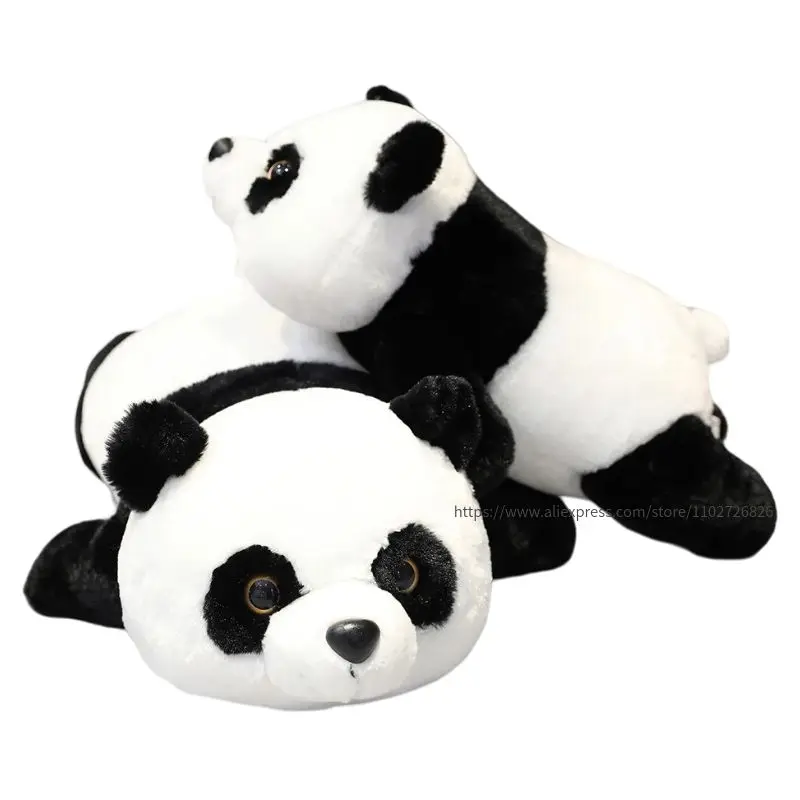 

50-90CM Cute Giant Panda Bear Plush Lie Prone Posture Stuffed Animal Doll Toy Pillow Cartoon Kawaii Dolls Birthday Gift For Kids