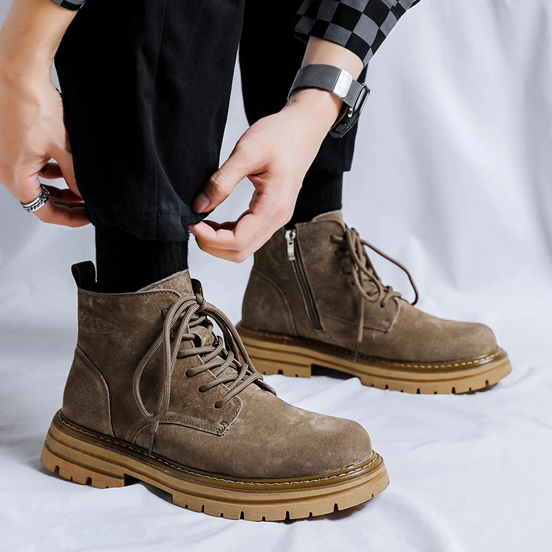 Men's Boots Handmade Winter Thick Bottom Fashion Boots Luxury Brand Causal Men Shoes Comfort Military Outsole Male Ankle Boots
Men's Boots Handmade Winter Thick Bottom Fashion Boots Luxury Brand Causal Men Shoes Comfort Military Outsole Male Ankle Boots