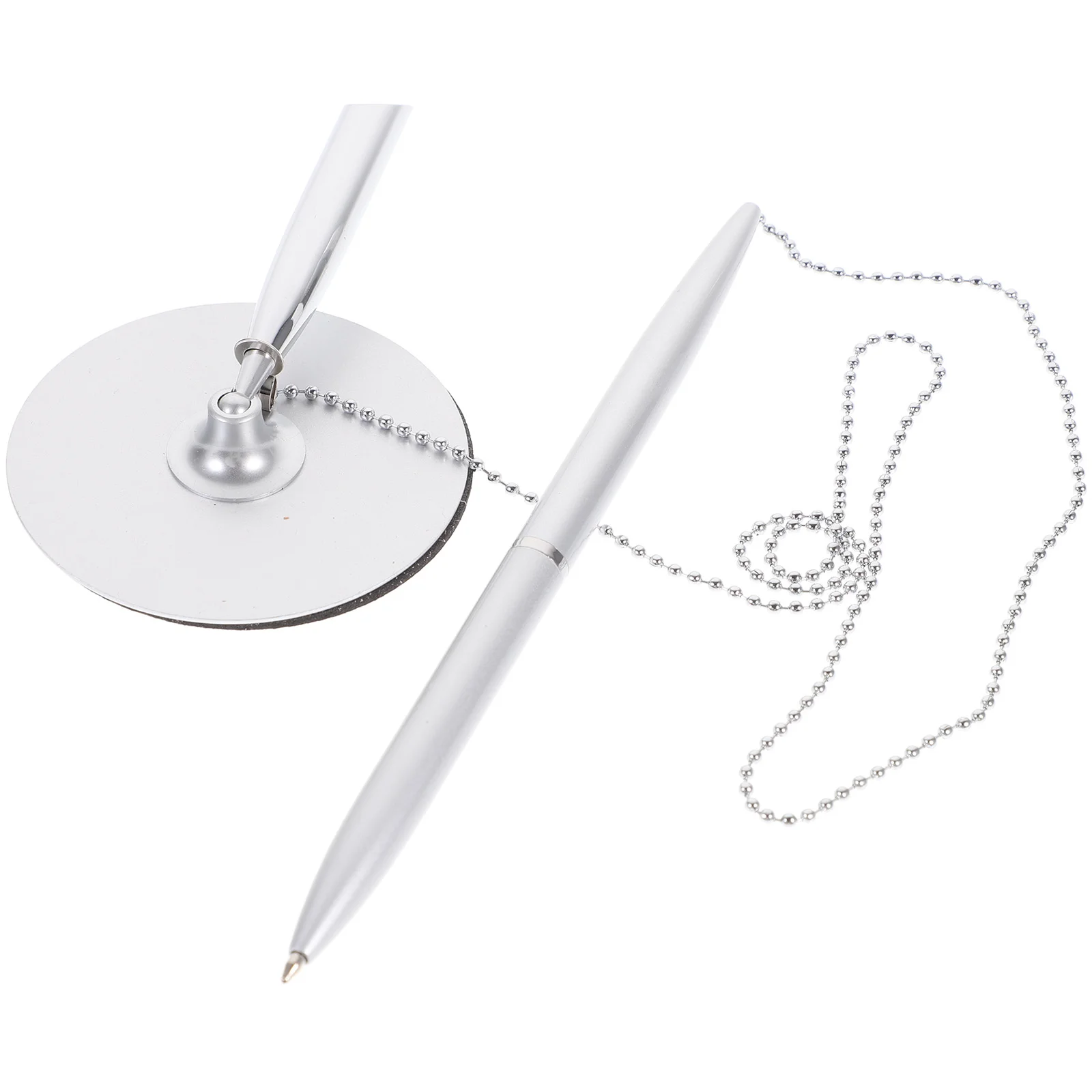 

Lifkome Wedding Guest Book Hollow Round Pen Holder Signing Pen Set Silver Ballpoint Pens Pen Stand Set Desktop Pen