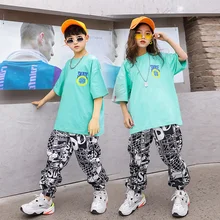 Children's street dance short sleeved trendy clothes boys hip hop trendy Suit Girls children's Jazz clothes performance clothes
Children's street dance short sleeved trendy clothes boys hip hop trendy Suit Girls children's Jazz clothes performance clothes