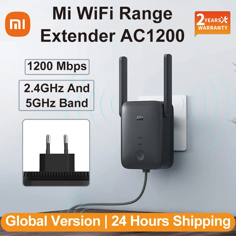 Глобальная версия Xiaomi AC1200 Mi WiFi Range Extender 2 4 ГГц и 5 Диапазон 1200 Мбит/с