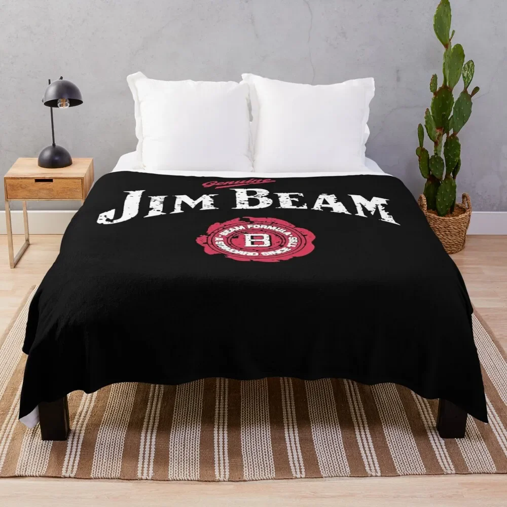 

Jim Beam Genuine Retro Classic T-Shirt.png Throw Blanket Kid'S Blanket Fluffy Shaggy Blanket