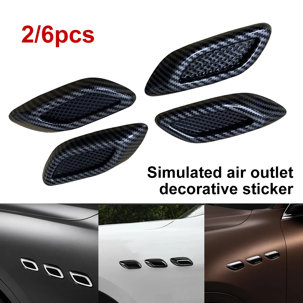 6 PCS Car Side Vent Airflow Fender Air Intake ABS Car Simulation Shaping Hood Anti-Collision Trim Trim Accessories Parts
6 PCS Car Side Vent Airflow Fender Air Intake ABS Car Simulation Shaping Hood Anti-Collision Trim Trim Accessories Parts