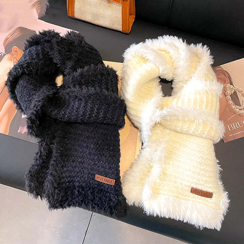 Solid Color Plush Scarf Soft Skin-friendly Crochet Knitting Scarves Winter Warm Thicken Wool Fur Collar Sweet Women Neck Warmer
Solid Color Plush Scarf Soft Skin-friendly Crochet Knitting Scarves Winter Warm Thicken Wool Fur Collar Sweet Women Neck Warmer