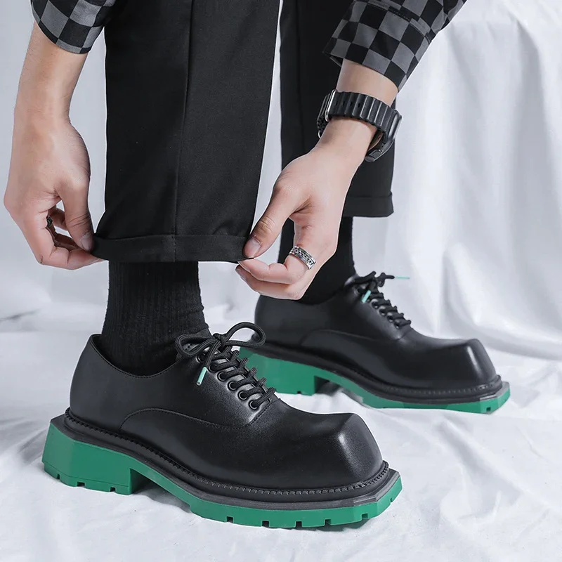 Fashion Trends Men Casual Soft Leather Shoes Vintage Square Toe Shoe Male Chunky Comfort Thick Soled Platform Business Man Shoes
Fashion Trends Men Casual Soft Leather Shoes Vintage Square Toe Shoe Male Chunky Comfort Thick Soled Platform Business Man Shoes