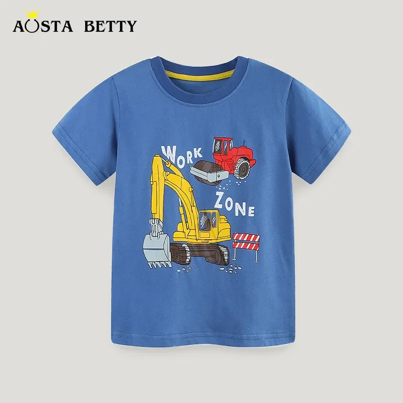 Summer New Boy's T-shirt European and American Style Cartoon Printed Round Neck Pullover Children's Top
Summer New Boy's T-shirt European and American Style Cartoon Printed Round Neck Pullover Children's Top