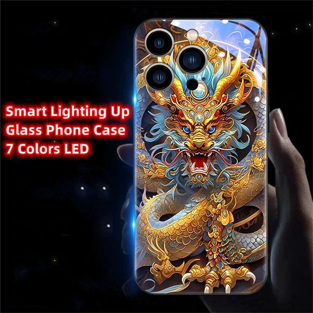 Bring Lucky Divine Dragon LED Light Glow Luminous Glass Phone Case For iPhone 15 14 13 12 11 Pro Max XR XS Plus 7 8 SE2020
Bring Lucky Divine Dragon LED Light Glow Luminous Glass Phone Case For iPhone 15 14 13 12 11 Pro Max XR XS Plus 7 8 SE2020