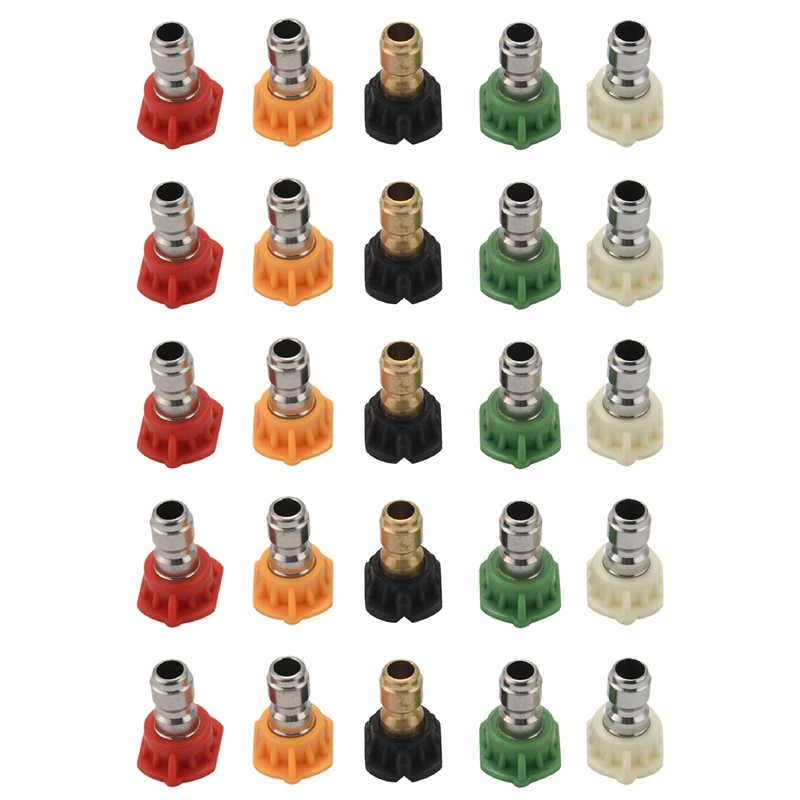 25Pcs Pressure Washer Spray Nozzles 1/4 Quick Connection Spray Tip Set (4.0 Gpm) Multiple Degrees
25Pcs Pressure Washer Spray Nozzles 1/4 Quick Connection Spray Tip Set (4.0 Gpm) Multiple Degrees