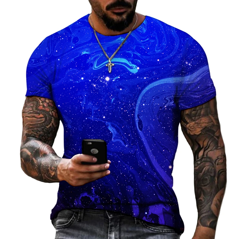Летняя брендовая одежда высокого качества 5XL с красочным 3D-принтом звездного неба в горошек, с круглым вырезом и коротким рукавом
Летняя брендовая одежда высокого качества 5XL с красочным 3D-принтом звездного неба в горошек, с круглым вырезом и коротким рукавом