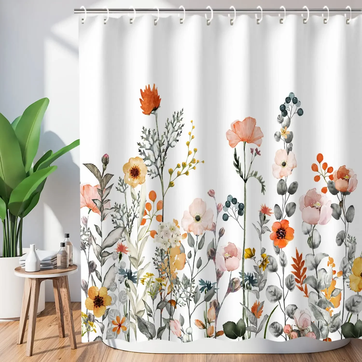 Floral Shower Curtains for Bathroom Flower Shower Curtain Pretty Fabric Colorful Wildflower Flowered Shower Curtain with Hooks
Floral Shower Curtains for Bathroom Flower Shower Curtain Pretty Fabric Colorful Wildflower Flowered Shower Curtain with Hooks