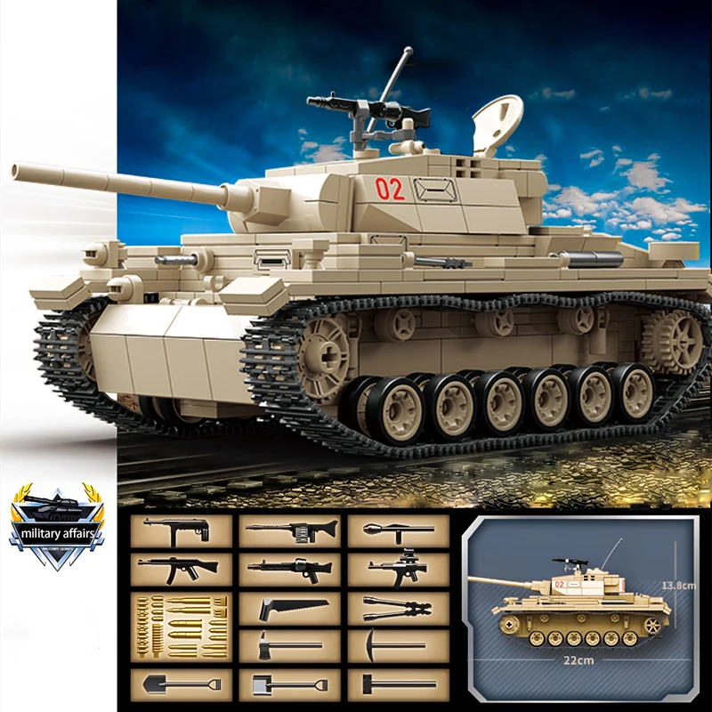 

Бронированный автомобиль III Вторая мировая война модель танка строительные блоки игрушка для мальчиков Строительная модель украшения подарок на день рождения