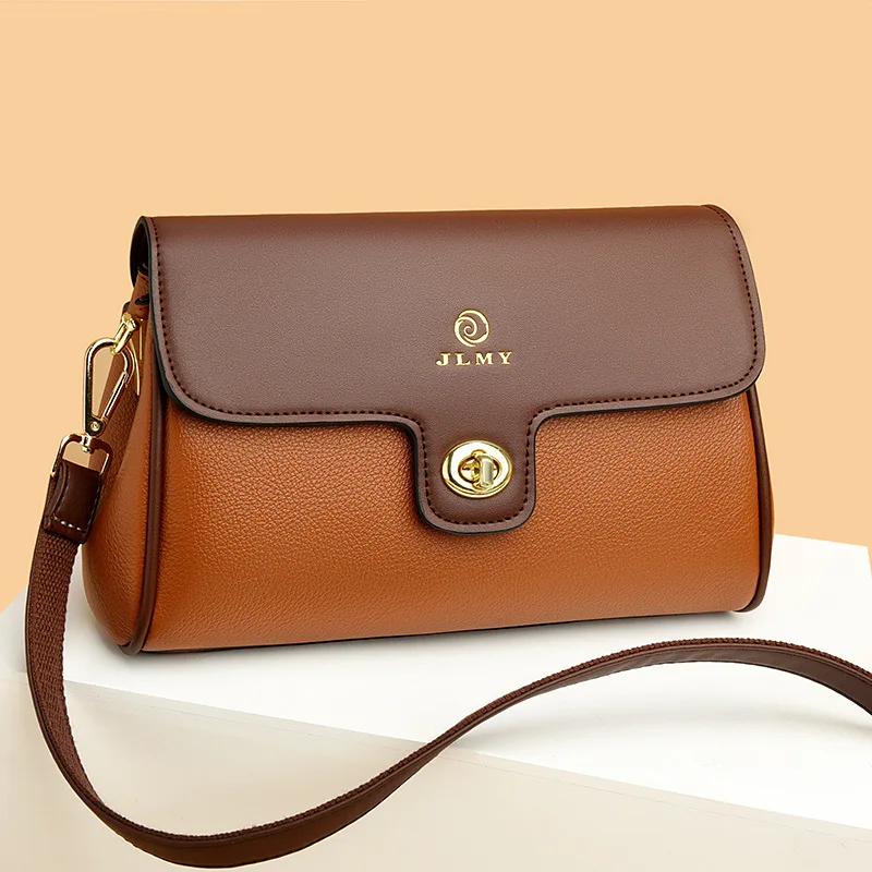 High end women's underarm bag with contrasting color and versatile commuting bag, textured one shoulder crossbody Boston bag
High end women's underarm bag with contrasting color and versatile commuting bag, textured one shoulder crossbody Boston bag