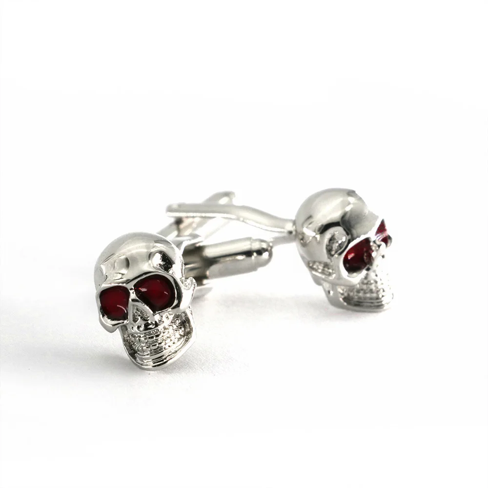 Red Eye Punk Hip Hop Skeleton Cufflinks Set Silver Color Men's Business Jewelry Accessory French Shirt Skull Cuff Links for Man
Red Eye Punk Hip Hop Skeleton Cufflinks Set Silver Color Men's Business Jewelry Accessory French Shirt Skull Cuff Links for Man