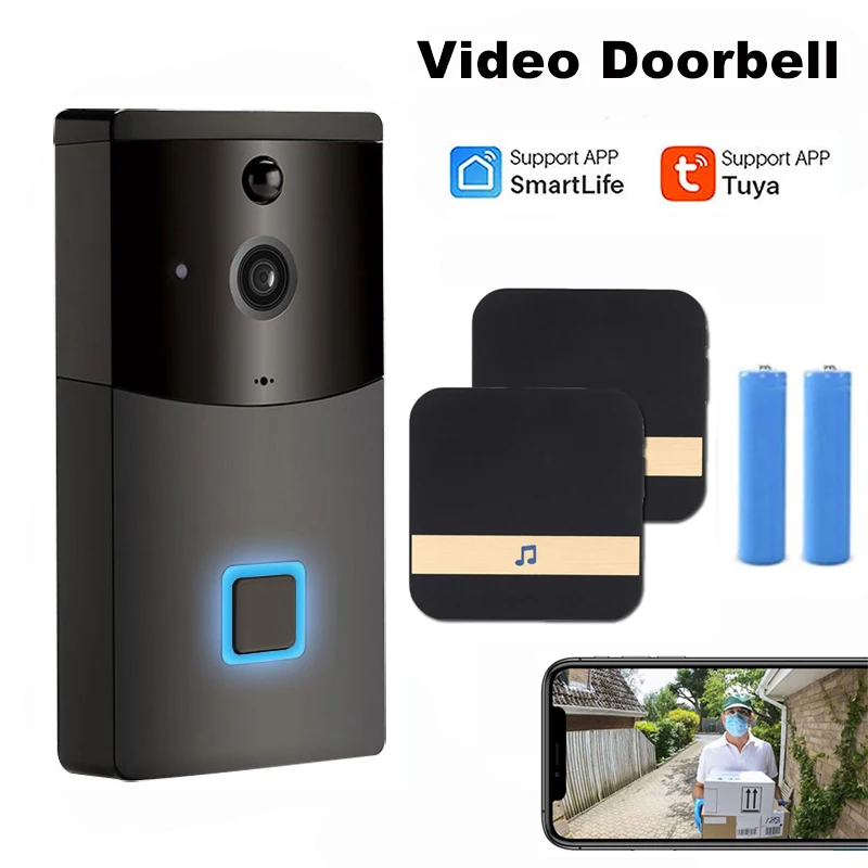 

Tuya Doorbell Camera Wifi Video Intercom 720P HD Home Security Wireless PIR Motion Detection Night Vision Door Bell Camera