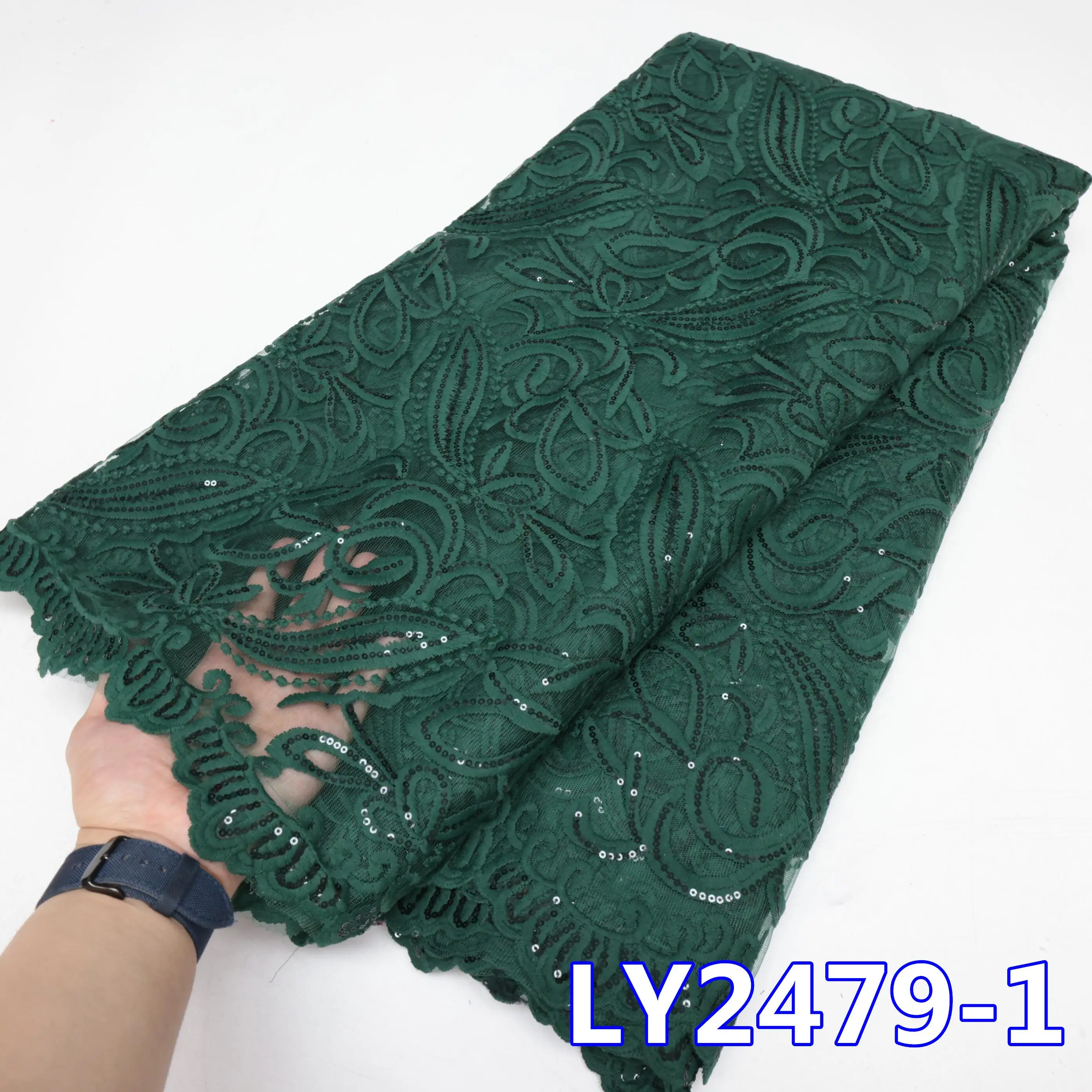 Green African Lace Fabric 5yards Nigerian French Wedding Dress High Quality Mesh Embroidery Sequins Tulle Milk Silk Lace Fabric
Green African Lace Fabric 5yards Nigerian French Wedding Dress High Quality Mesh Embroidery Sequins Tulle Milk Silk Lace Fabric