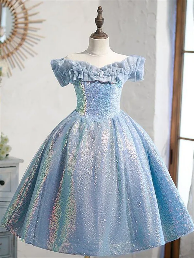 Childen's New Flower Girl Dresses Glitter Sequins Evening Party Fluffy Skirt Ball Gown Communion Kid Toddler Outfit
Childen's New Flower Girl Dresses Glitter Sequins Evening Party Fluffy Skirt Ball Gown Communion Kid Toddler Outfit
