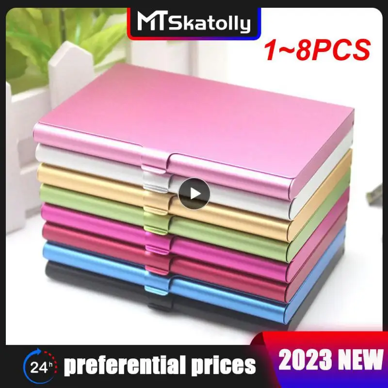 1~8PCS Aluminum Alloy Business Card Holder Case Solid Color Card Package Women Men Office Card Organizers Holder Card Box
1~8PCS Aluminum Alloy Business Card Holder Case Solid Color Card Package Women Men Office Card Organizers Holder Card Box
