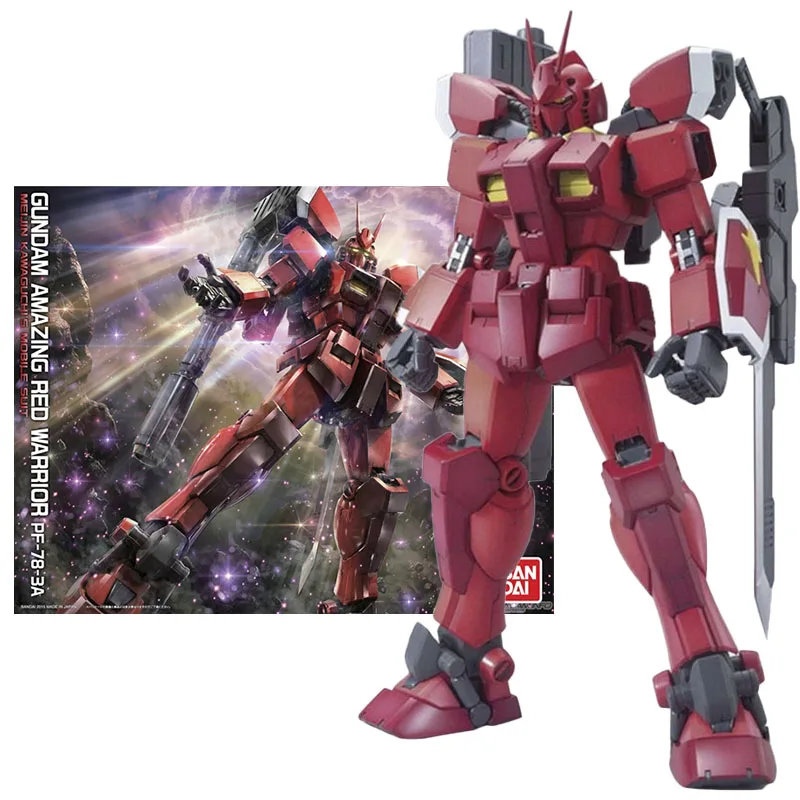 

Bandai Genuine Figure Gundam Model Kit MG 1/100 PF-78-3A Gundam Amazing Red Warrior Collection Gunpla Action Figure Boys Toys