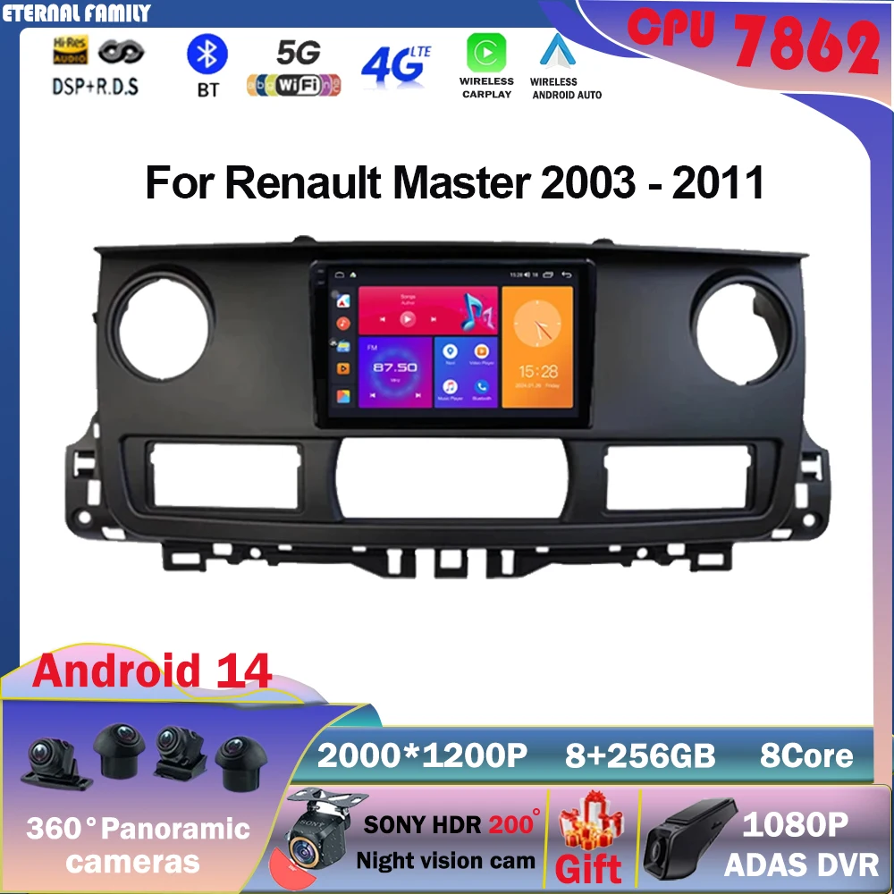Android 14 мультимедийный Головной блок для Renault Master 2003-2011 Автомобильный плеер GPS Стерео навигация Авто Радио DVD TV Carplay экран
Android 14 мультимедийный Головной блок для Renault Master 2003-2011 Автомобильный плеер GPS Стерео навигация Авто Радио DVD TV Carplay экран