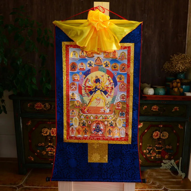 Wholesale Buddhist supplies-120CM LARGE--Tibet Buddhism ART Kalachakra dus khor Buddha Mandala Thang-ga Thangka painting
Wholesale Buddhist supplies-120CM LARGE--Tibet Buddhism ART Kalachakra dus khor Buddha Mandala Thang-ga Thangka painting