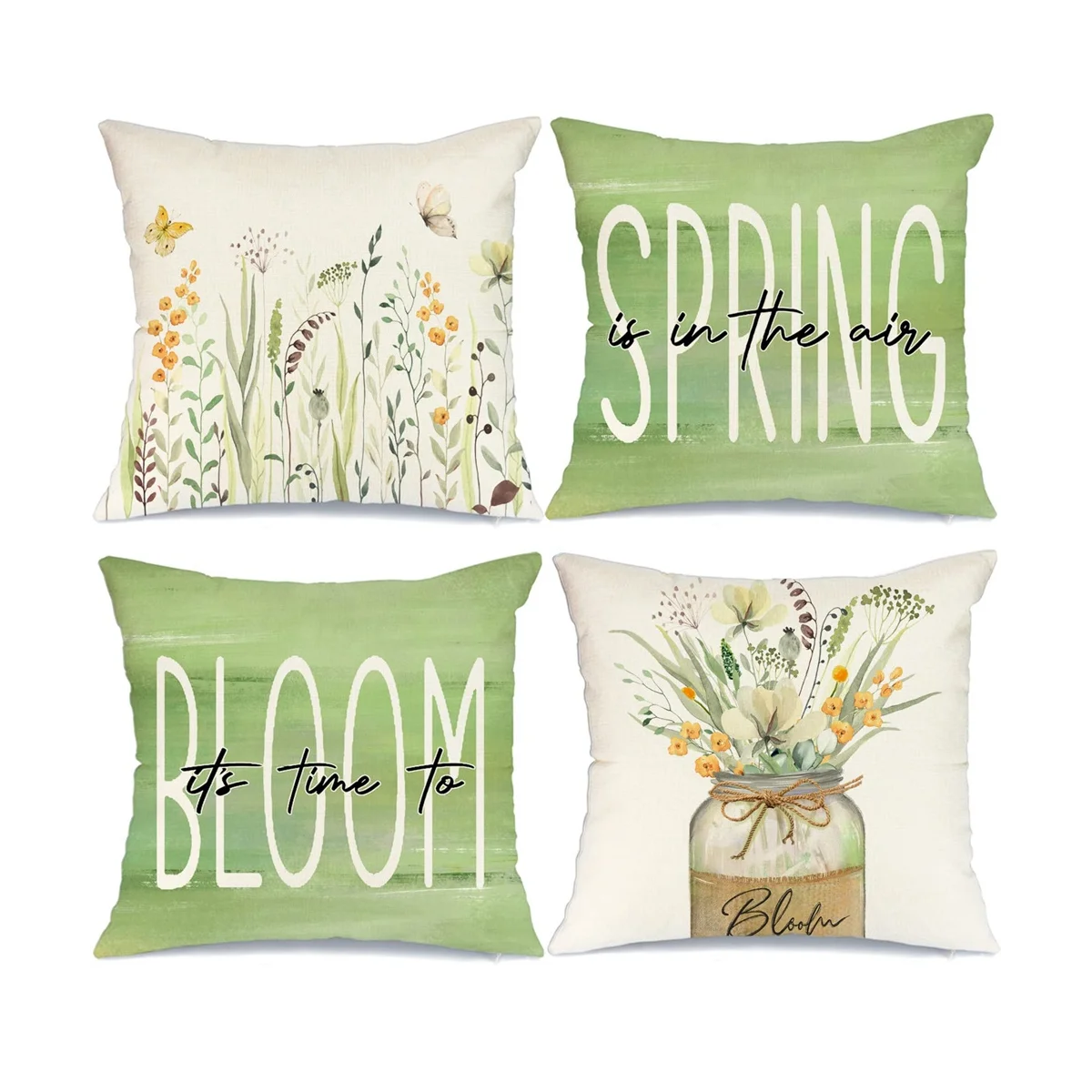 

Весенние наволочки 18 х18, 4 весенние украшения, декоративная подушка для дома, дивана, декоративная подушка