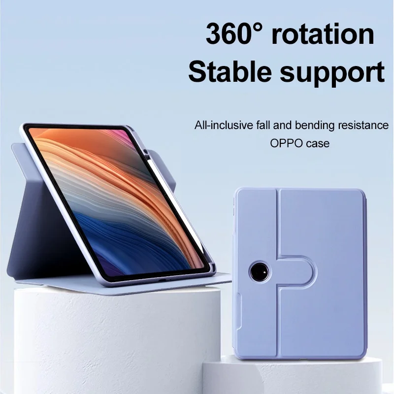 

360° Rotation Acrylic Case For OPPO Pad Air2 11.4 2023 Pad2 11.61 Air 10.36 Pad 11 For OnePlus Pad Go 11.35 With Buckle Stand