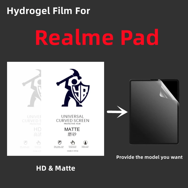 3pcs HD Hydrogel Film For Realme Pad Mini 8.7 Matte Screen Protector For Realme Pad 10.4 Pad Mini LTE Protective Film Not Glass
3pcs HD Hydrogel Film For Realme Pad Mini 8.7 Matte Screen Protector For Realme Pad 10.4 Pad Mini LTE Protective Film Not Glass