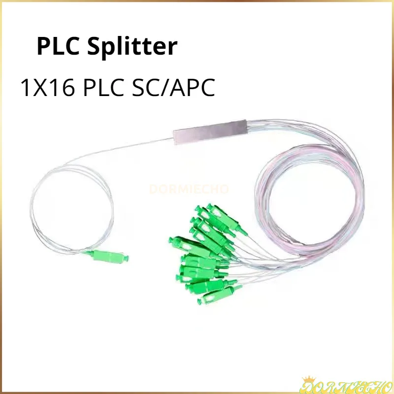 

High Quality 1X16 PLC SC/APC SM Single Mode Fiber Optic Splitter Color 0.9mm G657A1 LSZH PVC 1m FTTH Free shipping