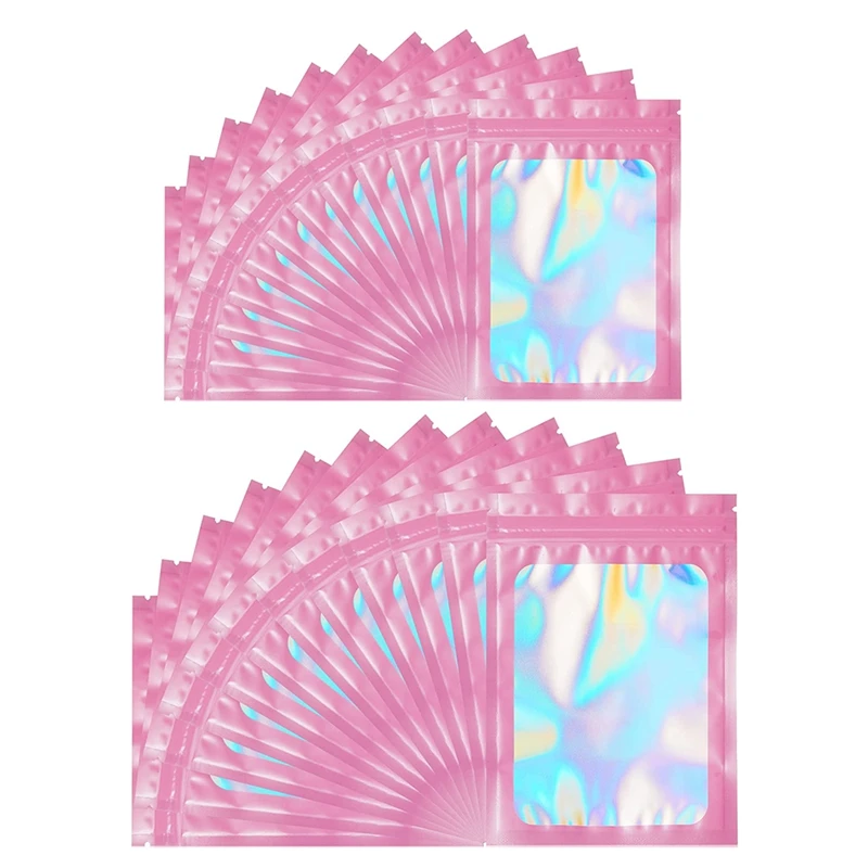 200 Pcs Smell Proof Mylar Bags Holographic Packaging Bags, Resealable Odor Proof Bags Foil Pouch Bags For Food Storage
200 Pcs Smell Proof Mylar Bags Holographic Packaging Bags, Resealable Odor Proof Bags Foil Pouch Bags For Food Storage